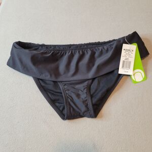 N by Next Good Karma Size S Black Fold Over Hipster Scoop Bikini Bottoms
